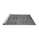 Sideview of Machine Washable Oriental Gray Industrial Rug, wshurb2720gry