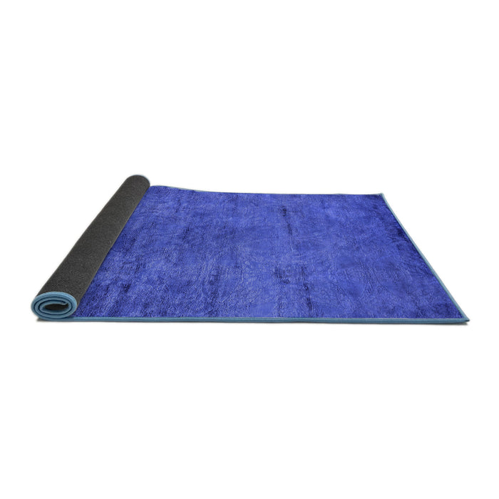 Sideview of Oriental Blue Industrial Rug, urb2720blu