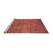 Sideview of Machine Washable Oriental Orange Industrial Area Rugs, wshurb2720org