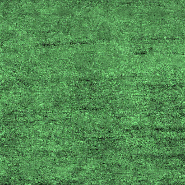 Machine Washable Oriental Emerald Green Industrial Area Rugs, wshurb2720emgrn
