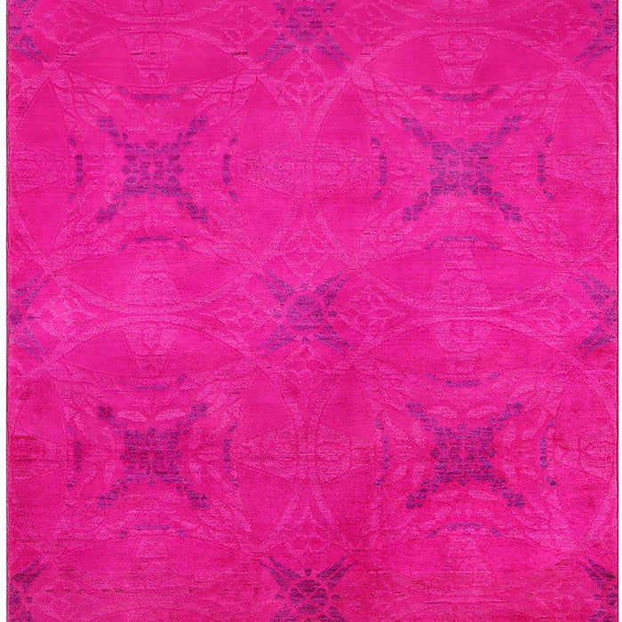 Machine Washable Industrial Modern Pastel Purple Pink Rug, wshurb2721