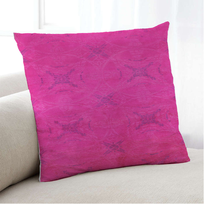 Lifestyle Image of Mid-Century Modern Urban Square Pastel Purple Pink Throw Pillow, 18 inch by 18 inch, pwurb2721