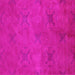 Square Machine Washable Oriental Pink Industrial Rug, wshurb2721pnk