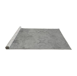 Sideview of Machine Washable Oriental Gray Industrial Rug, wshurb2721gry