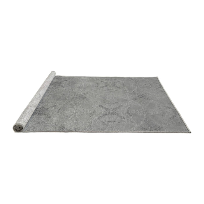 Sideview of Machine Washable Oriental Gray Industrial Rug, wshurb2721gry