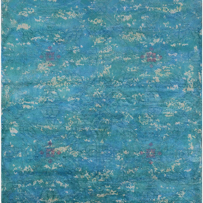 Mid-Century Modern Blue Oriental Rug, urb2722
