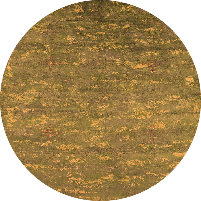 Round Oriental Orange Industrial Rug, urb2722org