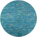 Round Mid-Century Modern Blue Oriental Rug, urb2722