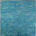 Square Mid-Century Modern Blue Oriental Rug, urb2722