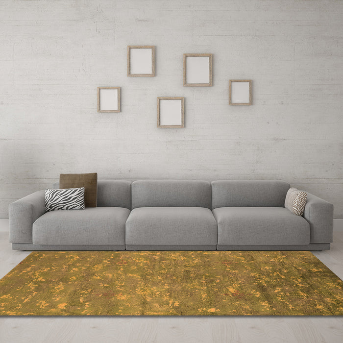 Machine Washable Oriental Orange Industrial Area Rugs in a Living Room, wshurb2722org