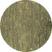 Round Oriental Brown Industrial Rug, urb2722brn