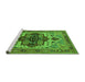 Sideview of Machine Washable Oriental Green Industrial Area Rugs, wshurb2723grn