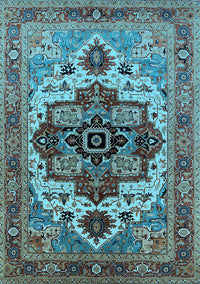 Oriental Light Blue Industrial Rug, urb2723lblu