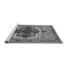 Sideview of Machine Washable Oriental Gray Industrial Rug, wshurb2723gry