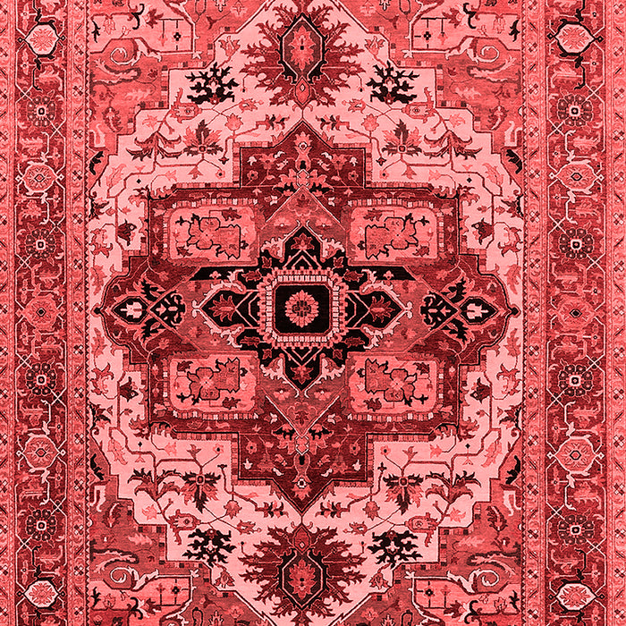 Machine Washable Oriental Red Industrial Rug, wshurb2723red