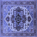 Square Oriental Blue Industrial Rug, urb2723blu