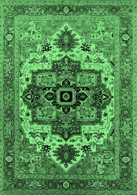 Oriental Emerald Green Industrial Rug, urb2723emgrn