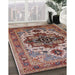 Mid-Century Modern Light French Beige Brown Oriental Rug in Family Room, urb2723