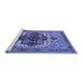 Sideview of Machine Washable Oriental Blue Industrial Rug, wshurb2723blu