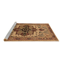 Sideview of Machine Washable Oriental Brown Industrial Rug, wshurb2723brn