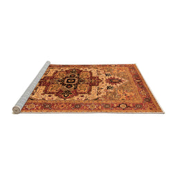 Sideview of Machine Washable Oriental Orange Industrial Area Rugs, wshurb2723org
