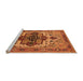 Sideview of Machine Washable Oriental Orange Industrial Area Rugs, wshurb2723org