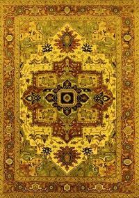 Oriental Yellow Industrial Rug, urb2723yw