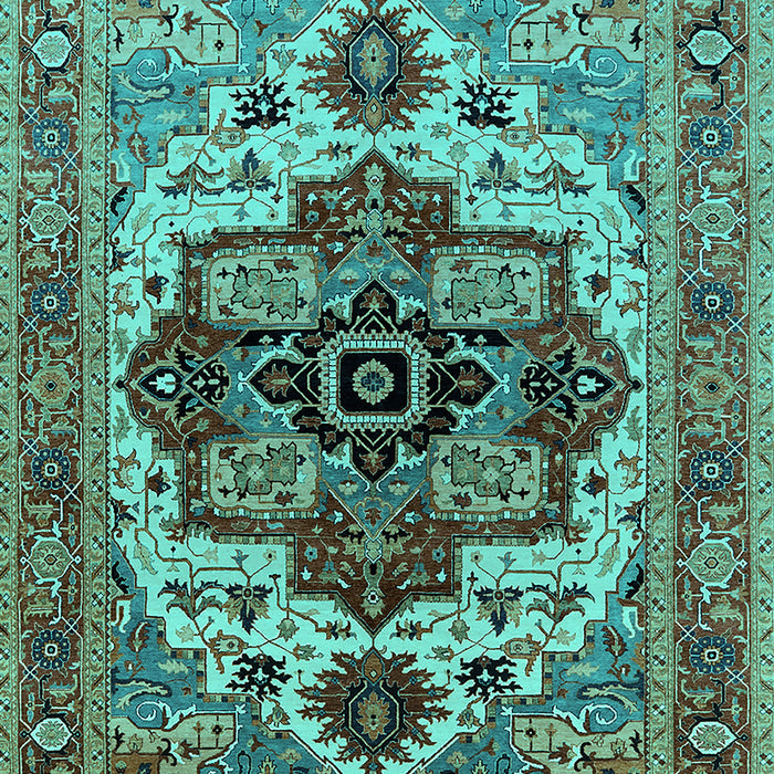 Oriental Turquoise Industrial Rug, urb2723turq