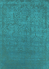 Oriental Turquoise Industrial Rug, urb2724turq