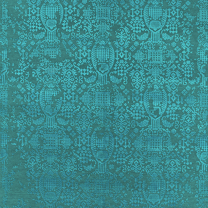 Oriental Turquoise Industrial Rug, urb2724turq