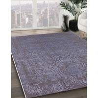 Mid-Century Modern Carbon Gray Oriental Rug, urb2724