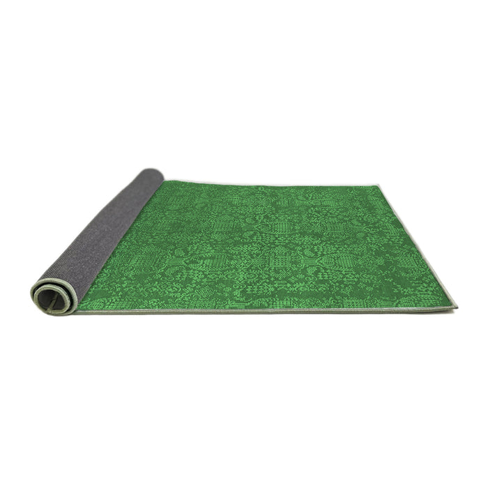 Sideview of Oriental Emerald Green Industrial Rug, urb2724emgrn