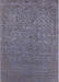 Mid-Century Modern Carbon Gray Oriental Rug, urb2724