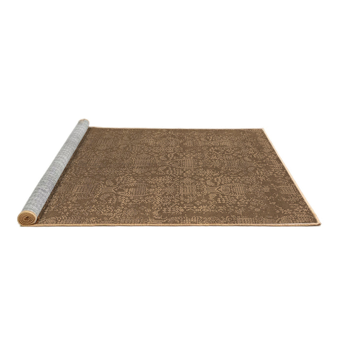 Sideview of Machine Washable Oriental Brown Industrial Rug, wshurb2724brn