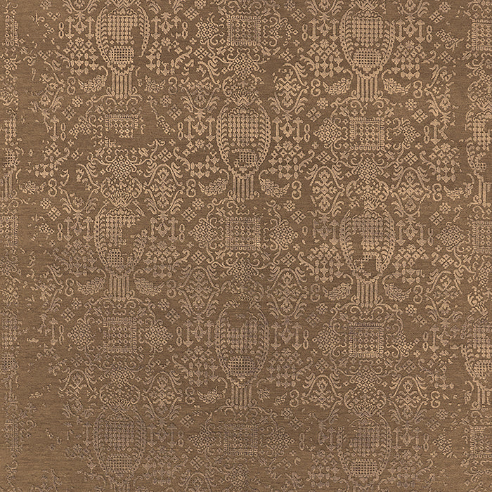 Machine Washable Oriental Brown Industrial Rug, wshurb2724brn