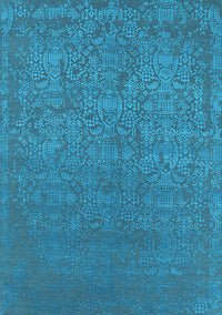 Oriental Light Blue Industrial Rug, urb2724lblu