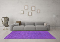 Machine Washable Oriental Purple Industrial Rug, wshurb2724pur