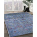 Machine Washable Industrial Modern Azure Blue Rug in a Family Room, wshurb2725