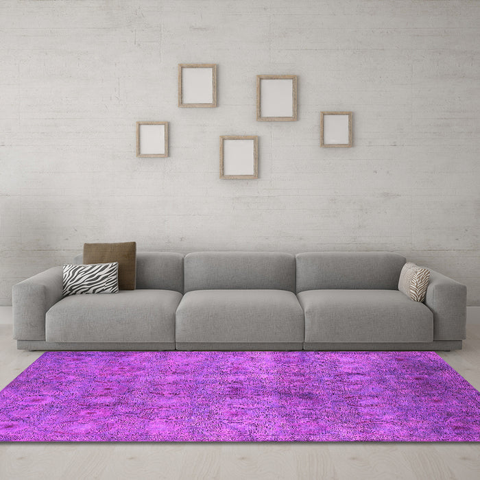 Machine Washable Persian Pink Bohemian Rug in a Living Room, wshurb2725pnk