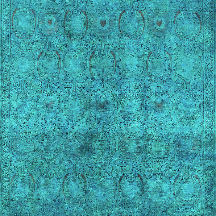 Machine Washable Persian Turquoise Bohemian Area Rugs, wshurb2725turq