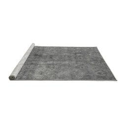 Sideview of Machine Washable Persian Gray Bohemian Rug, wshurb2725gry