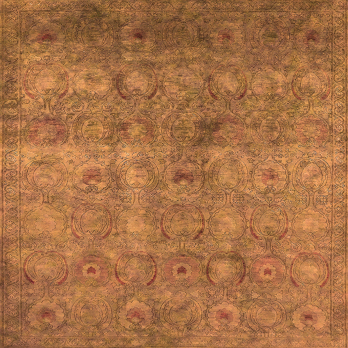 Square Persian Orange Bohemian Rug, urb2725org