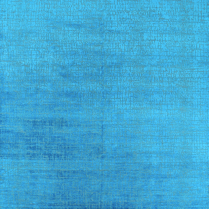 Square Machine Washable Oriental Light Blue Industrial Rug, wshurb2726lblu