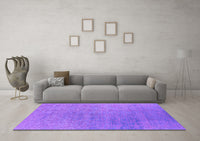 Machine Washable Oriental Purple Industrial Rug, wshurb2726pur