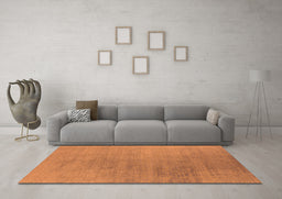 Machine Washable Oriental Orange Industrial Area Rugs in a Living Room, wshurb2726org