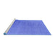 Sideview of Machine Washable Oriental Blue Industrial Rug, wshurb2726blu