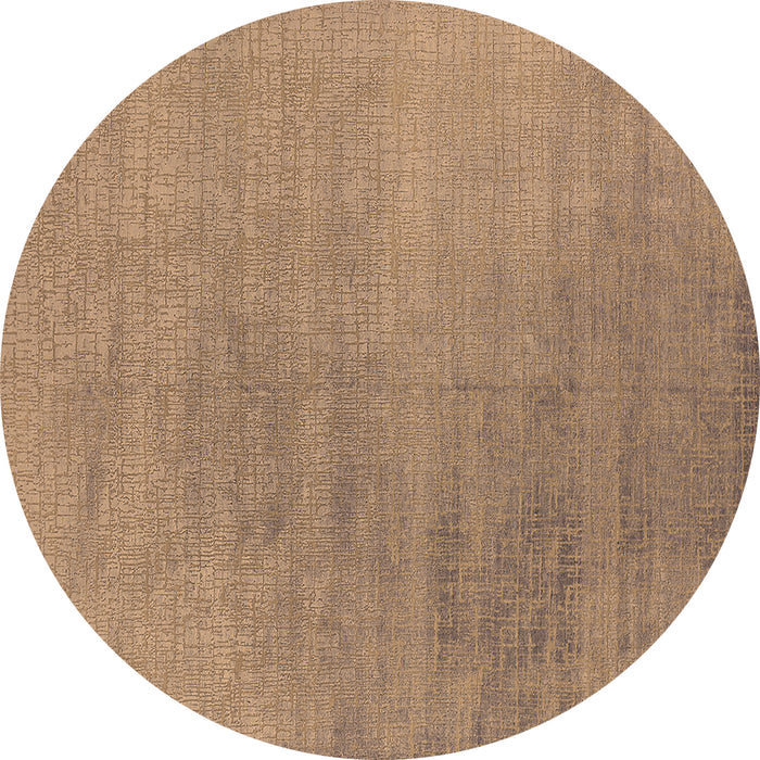 Round Oriental Brown Industrial Rug, urb2726brn