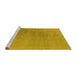 Sideview of Machine Washable Oriental Yellow Industrial Rug, wshurb2726yw