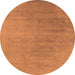 Round Oriental Orange Industrial Rug, urb2726org