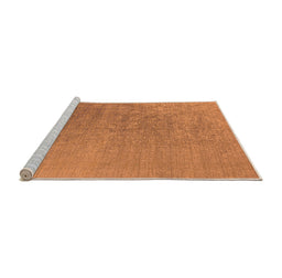 Sideview of Machine Washable Oriental Orange Industrial Area Rugs, wshurb2726org